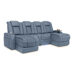 Diamante Chaise CoolZeroᵀᴹ Italian Leather Home Theater Seating
