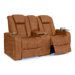 Seatcraft Euphoria Heat & Massage Loveseat, Italian Leather, Powered Headrest, Powered Lumbar, Power Recline