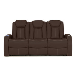 Seatcraft Omega Sofa Leather Gel, Powered Headrest, Power Recline, Black or Brown