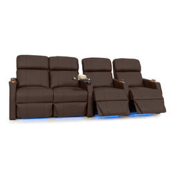 Sienna Italian Leather Spacesaver Home Theater Seating
