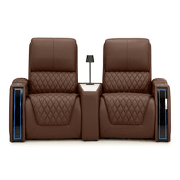Apex CoolZeroᵀᴹ Wedge Console Italian Leather Home Theater Seats