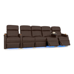 Sienna Leather Gel Spacesaver Home Theater Seating