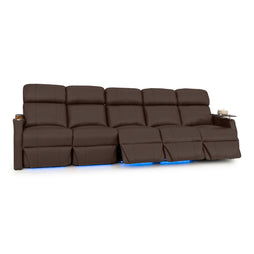 Sienna Leather Gel Spacesaver Home Theater Seating