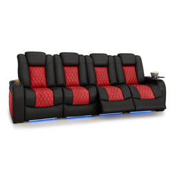 Diamante CoolZeroᵀᴹ Italian Leather Two-Tone Home Theater Seating