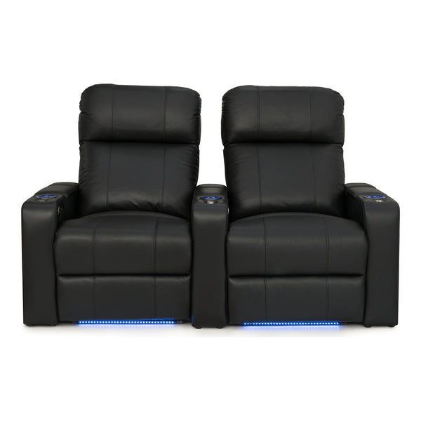 Julius Italian Leather Big & Tall Home Theater Seats