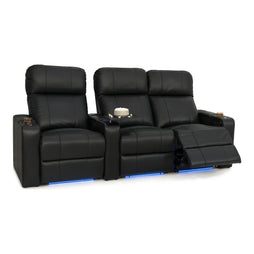 Julius Italian Leather Big & Tall Home Theater Seats