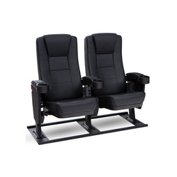Seatcraft Montago Free-Standing Base Movie Seats, Vinyl, Black