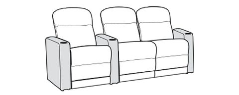 Row of 3 Right Loveseat 93.0"