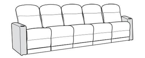 Row of 5 Sofa 124.0"