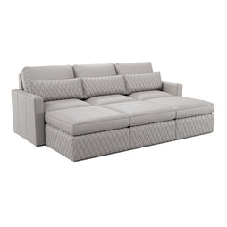 Diamante Gray Modular Chaise Sofa