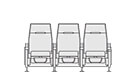 Row of 3 Standard 77.0"