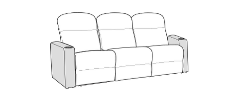 Row of 3 Sofa 85.0"