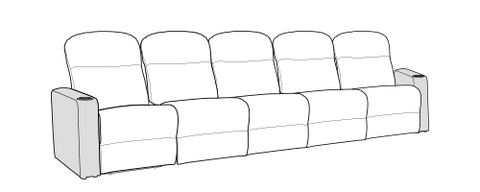 Row of 5 Sofa 133.0"