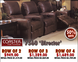 Coaster 7560 Director Theater Seating