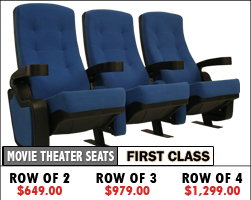 First Class Stadium Style Theater Seats