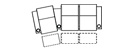 Palliser Theater Seat Row of 3 Loveseat Right Dimensions