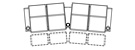 Palliser Theater Seat Row of 4 Dual Loveseats