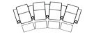 Palliser Theater Seat Row of 4 Dimensions
