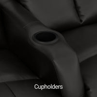 12006 Leather Gel Spacesaver Home Theater Seating Single Recliner