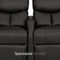 12006 Leather Gel Spacesaver Home Theater Seating Single Recliner