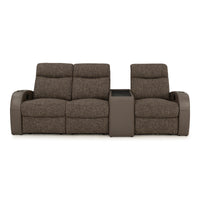 Rialto Italian Leather & Fabric Console Table Home Theater Seating