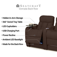 Grenada Italian Leather BACKROW Theater Seating® Single Recliner