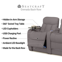 Grenada Italian Leather BACKROW Theater Seating® Single Recliner