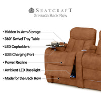 Grenada Italian Leather BACKROW Theater Seating® Single Recliner