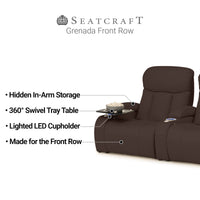 Grenada Italian Leather FRONTROW Theater Seating® Home Theater Seat Single Recliner