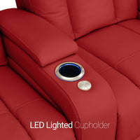 Serenity Italian Leather Home Theater Seating Single Recliner