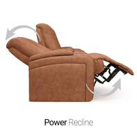 Serenity Italian Leather Home Theater Seating Single Recliner