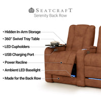Serenity Leather BACKROW Home Theater Seating® Single Recliner