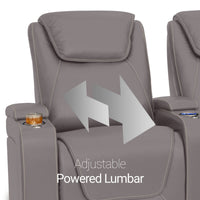 Pantheon Italian Leather Big & Tall Home Theater Seating Single Recliner