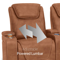 Pantheon Italian Leather Big & Tall Home Theater Seating Single Recliner