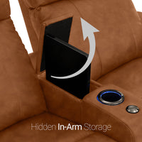 Julius Big & Tall Home Theater Seating Single Recliner