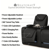 Equinox CoolZeroᵀᴹ Italian Leather BACKROW Theater Seating® Single Recliner