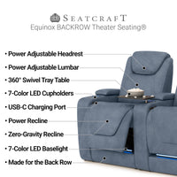 Equinox CoolZeroᵀᴹ Italian Leather BACKROW Theater Seating® Single Recliner