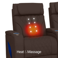 Luminis Zero Gravity Home Theater Seating with Heat & Massage Single Recliner