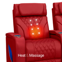 Luminis Zero Gravity Home Theater Seating with Heat & Massage Single Recliner