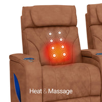 Luminis Zero Gravity Home Theater Seating with Heat & Massage Single Recliner