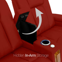 Monaco Italian Leather Home Theater Seating Single Recliner