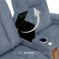 Monaco Italian Leather Home Theater Seating Single Recliner