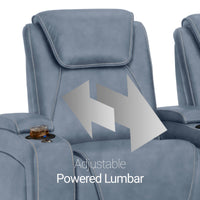 Paladin Italian Leather Heat & Massage Home Theater Seating Single Recliner