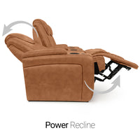 Paladin Italian Leather Heat & Massage Home Theater Seating Single Recliner