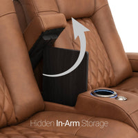 Diamante CoolZeroᵀᴹ Italian Leather Home Theater Seating Single Recliner
