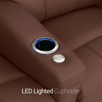 Napa Italian Leather Spacesaver Home Theater Seating Single Recliner
