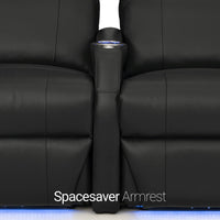 Sienna Italian Leather Spacesaver Home Theater Seating Single Recliner