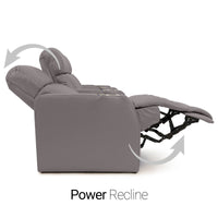 Sienna Italian Leather Spacesaver Home Theater Seating Single Recliner