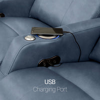 Sienna Italian Leather Spacesaver Home Theater Seating Single Recliner