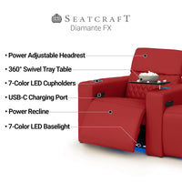 Diamante FX Flip-Up Headrest Single Recliner